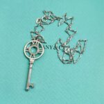 Tiffany & Co Atlas Key 18K White Gold with Diamond Necklace #RLKL-5