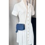 Bally Crossbody Bag Blue Leather with Gold Hardware #RUUK-4 - Image 20