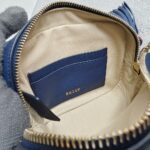 Bally Crossbody Bag Blue Leather with Gold Hardware #RUUK-4 - Image 19