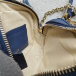 Bally Crossbody Bag Blue Leather with Gold Hardware #RUUK-4 - Image 17