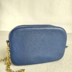 Bally Crossbody Bag Blue Leather with Gold Hardware #RUUK-4 - Image 3