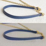 Bally Crossbody Bag Blue Leather with Gold Hardware #RUUK-4 - Image 12