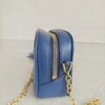 Bally Crossbody Bag Blue Leather with Gold Hardware #RUUK-4 - Image 5