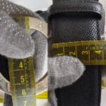 Bvlgari Belt Size 65cm Black Saffiano Leather with Silver Hardware #RLOE-12 - Image 7