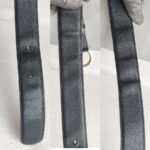 Bvlgari Belt Size 65cm Black Saffiano Leather with Silver Hardware #RLOE-12 - Image 3