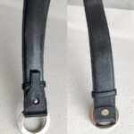 Bvlgari Belt Size 65cm Black Saffiano Leather with Silver Hardware #RLOE-12 - Image 4