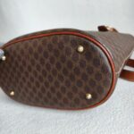 Celine Vintage Tote Bag Brown Coated Canvas with Leather and Gold Hardware #RUUK-5 - Image 10