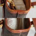 Celine Vintage Tote Bag Brown Coated Canvas with Leather and Gold Hardware #RUUK-5 - Image 11