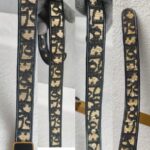 Dior Vintage Belt Jacquard/Leather Size 65cm Canvas with Leather and Gold Hardware #RLOE-14 - Image 3