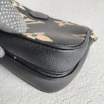 LV Multi Pochette Accessoires M45777 Black Embossed Supple Grained Cowhide Leather with Gold Hardware #RUEL-2 - Image 13