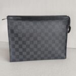LV Pochette Voyage MM Damier Graphite Coated Canvas with Silver Hardware #GULCU-1