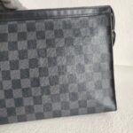 LV Pochette Voyage MM Damier Graphite Coated Canvas with Silver Hardware #GULCU-1 - Image 6
