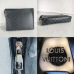 LV Pochette Voyage MM Damier Graphite Coated Canvas with Silver Hardware #GULCU-1 - Image 2