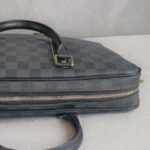 LV Porte-Documents Voyage PM Black/Grey Damier Graphite Coated Canvas/Leather and Silver Hardware #RUER-1 - Image 9