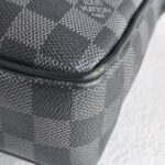 LV Porte-Documents Voyage PM Black/Grey Damier Graphite Coated Canvas/Leather and Silver Hardware #RUER-1 - Image 14