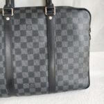 LV Porte-Documents Voyage PM Black/Grey Damier Graphite Coated Canvas/Leather and Silver Hardware #RUER-1 - Image 6