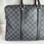 LV Porte-Documents Voyage PM Black/Grey Damier Graphite Coated Canvas/Leather and Silver Hardware #RUER-1 - Image 5