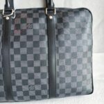 LV Porte-Documents Voyage PM Black/Grey Damier Graphite Coated Canvas/Leather and Silver Hardware #RUER-1 - Image 4