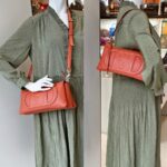 MCM 2way Bag Brick Brown Calf Leather with Gold Hardware #GULUR-1 - Image 30