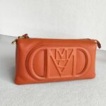 MCM 2way Bag Brick Brown Calf Leather with Gold Hardware #GULUR-1 - Image 3