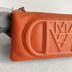 MCM 2way Bag Brick Brown Calf Leather with Gold Hardware #GULUR-1 - Image 4