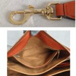 MCM 2way Bag Brick Brown Calf Leather with Gold Hardware #GULUR-1 - Image 21