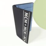 MCM Bi-Fold Long Wallet Black Leather with Silver Hardware #GULCE-4