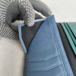 MCM Bi-Fold Long Wallet Black Leather with Silver Hardware #GULCE-4 - Image 20