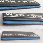 MCM Bi-Fold Long Wallet Black Leather with Silver Hardware #GULCE-4 - Image 9