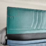 MCM Bi-Fold Long Wallet Black Leather with Silver Hardware #GULCE-4 - Image 15