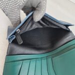 MCM Bi-Fold Long Wallet Black Leather with Silver Hardware #GULCE-4 - Image 23