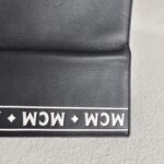 MCM Bi-Fold Long Wallet Black Leather with Silver Hardware #GULCE-4 - Image 4