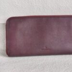 Mulberry Zippy Wallet Maroon Smooth Calf Leather with Gold Hardware #GULCE-5 - Image 5