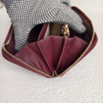 Mulberry Zippy Wallet Maroon Smooth Calf Leather with Gold Hardware #GULCE-5 - Image 8