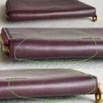 Mulberry Zippy Wallet Maroon Smooth Calf Leather with Gold Hardware #GULCE-5 - Image 10