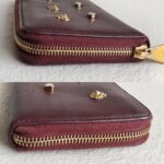 Mulberry Zippy Wallet Maroon Smooth Calf Leather with Gold Hardware #GULCE-5 - Image 11