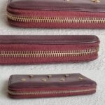 Mulberry Zippy Wallet Maroon Smooth Calf Leather with Gold Hardware #GULCE-5 - Image 12