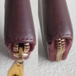 Mulberry Zippy Wallet Maroon Smooth Calf Leather with Gold Hardware #GULCE-5 - Image 9