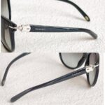Tiffany&co Sunglasses Black Acetate with Silver Hardware #RUCK-2 - Image 7