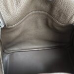 Hermes Lindy 30 Etoupe Clemence Leather with Palladium-plated Hardware #RUKE-2 - Image 36
