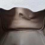 Hermes Lindy 30 Etoupe Clemence Leather with Palladium-plated Hardware #RUKE-2 - Image 34