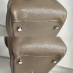 Hermes Lindy 30 Etoupe Clemence Leather with Palladium-plated Hardware #RUKE-2 - Image 14