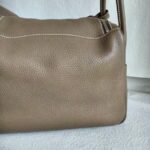 Hermes Lindy 30 Etoupe Clemence Leather with Palladium-plated Hardware #RUKE-2 - Image 6