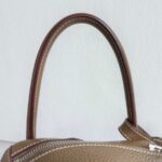Hermes Lindy 30 Etoupe Clemence Leather with Palladium-plated Hardware #RUKE-2 - Image 21