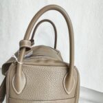 Hermes Lindy 30 Etoupe Clemence Leather with Palladium-plated Hardware #RUKE-2 - Image 19
