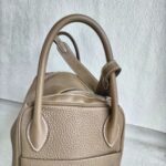 Hermes Lindy 30 Etoupe Clemence Leather with Palladium-plated Hardware #RUKE-2 - Image 20