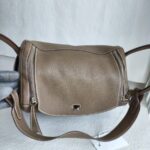 Hermes Lindy 30 Etoupe Clemence Leather with Palladium-plated Hardware #RUKE-2 - Image 9