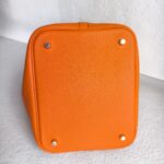 Hermes Picotin 22 Lock Orange Clemence Leather with Palladium Harware #RUUS-4 - Image 8