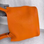 Hermes Picotin 22 Lock Orange Clemence Leather with Palladium Harware #RUUS-4 - Image 3