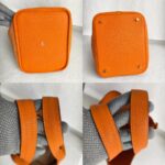 Hermes Picotin 22 Lock Orange Clemence Leather with Palladium Harware #RUUS-4 - Image 12